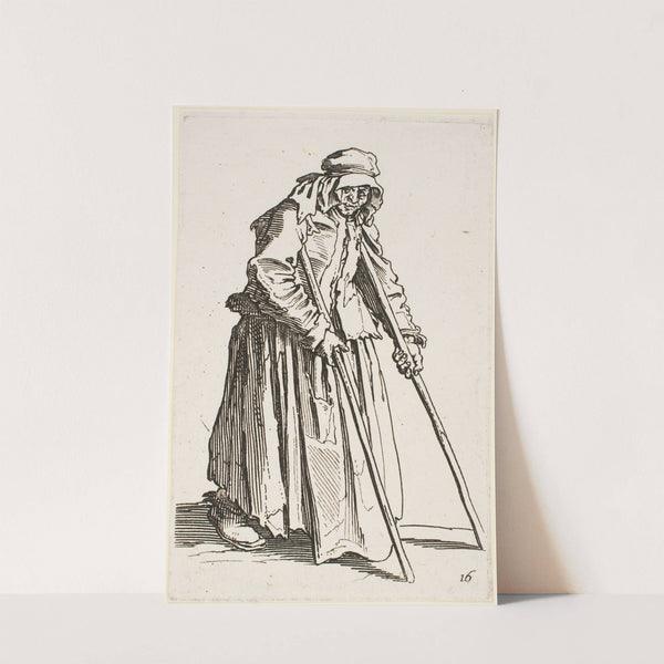 The Beggar on Crutches (1622) by Jacques Callot