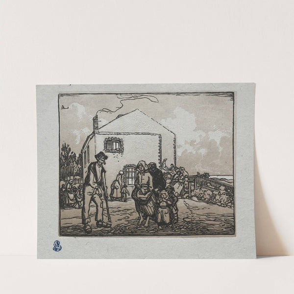 The Beggars at the Last House (1905) by Auguste Louis Lepère