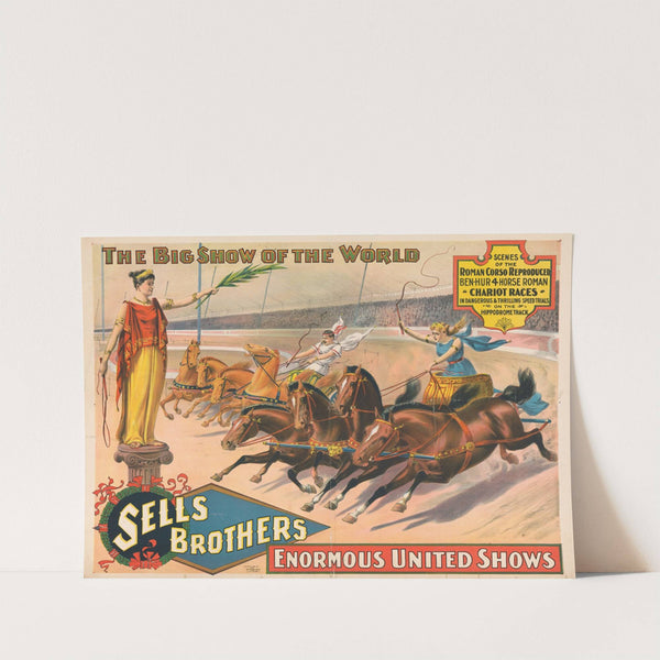 The big show of the world–Sells Brothers enormous united shows–Scenes of the Roman corso reproduced … (1895) by Strobridge & Co. Lith.