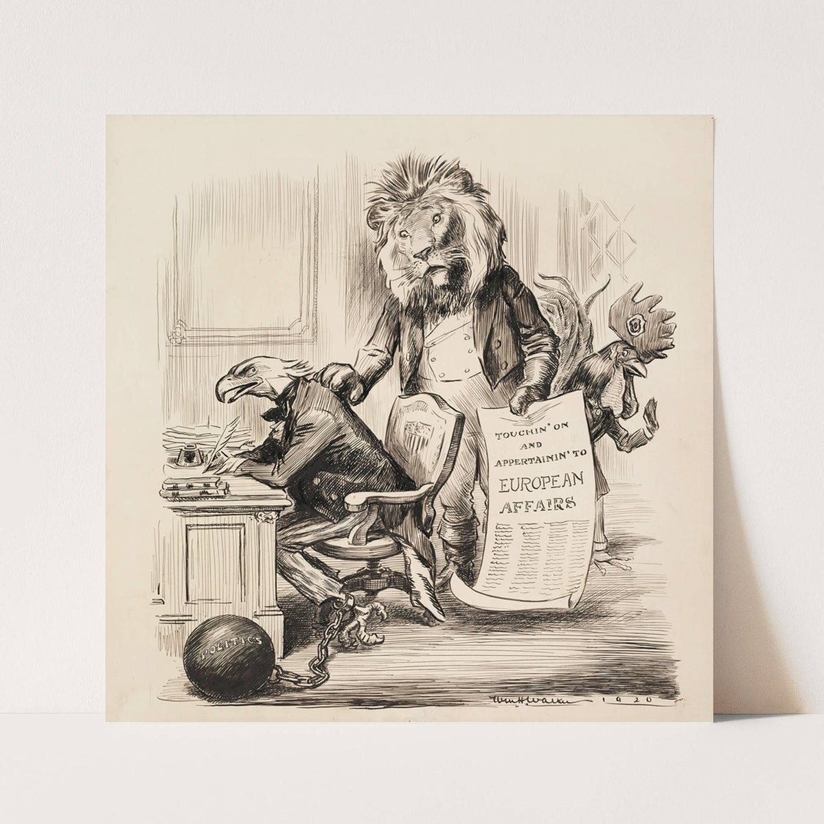 The bird of freedom. B of F. Don’t bother me, I am not free until after election (1920) by William Henry Walker