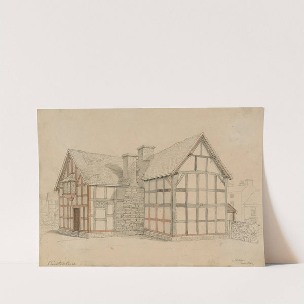 The Birthplace, exterior from garden by John Thomas Blight