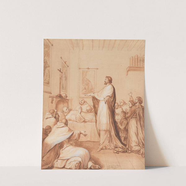 The Blessed Abbot, near death, receives the blessing of the pope, who sends for this purpose Cardinal d'Ossat, a close friend of the saint, whose teacher he had been by Matthieu Elias