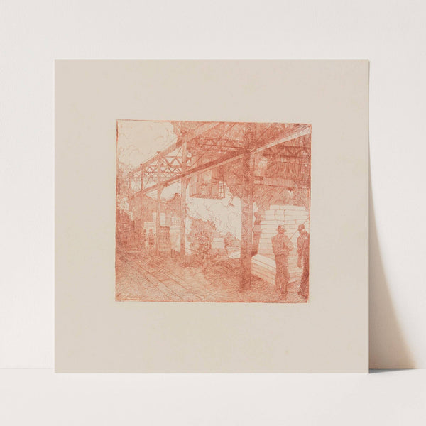 The Bloomyard at night – In the Pittsburgh Mills (1906) by Jean-Émile Laboureur