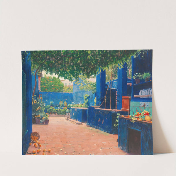 The Blue Courtyard, Arenys by Santiago Rusiñol