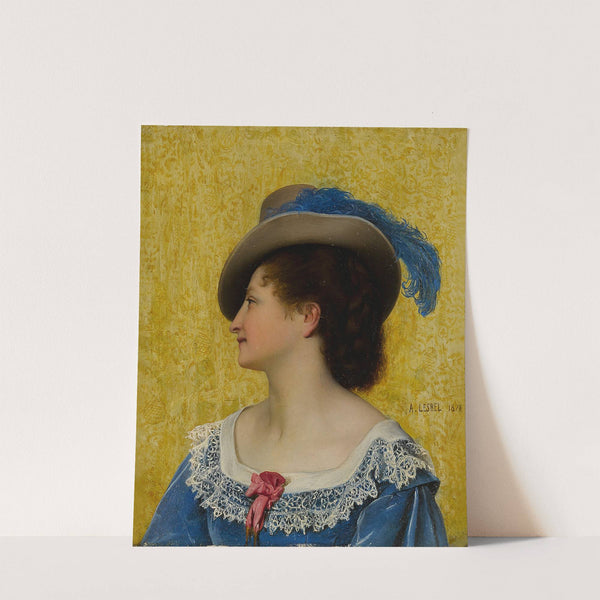 The Blue Feather (1871) by Adolphe-Alexandre Lesrel