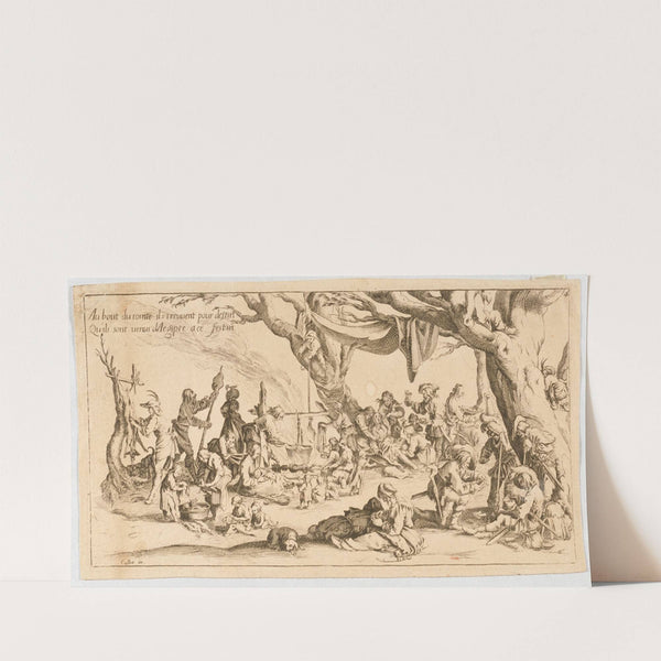 The Bohemians; Preparing for the Feast (1621) by Jacques Callot