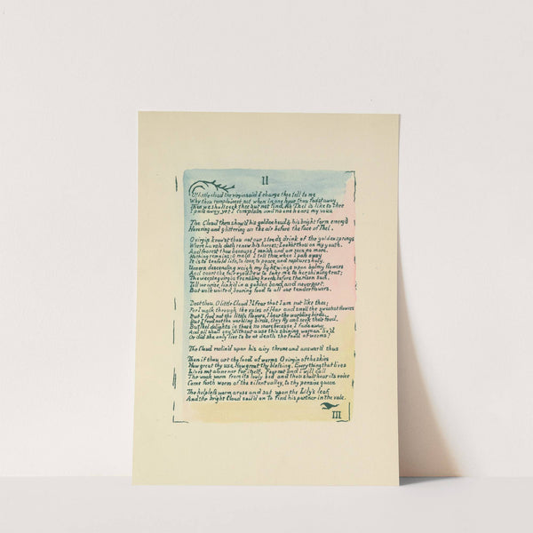 The Book of Thel Pl.4 (19th century) by William Blake