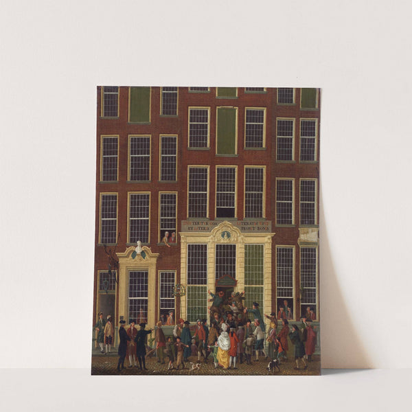 The Bookshop and Lottery Agency of Jan de Groot in the Kalverstraat in Amsterdam by Isaac Ouwater