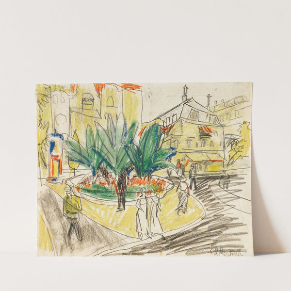 The Bosquet In Albertplatz In Dresden (1910-11) by Ernst Ludwig Kirchner