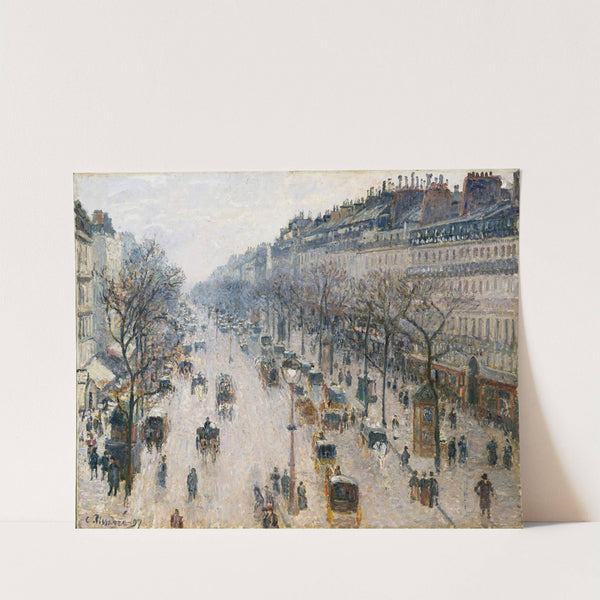 The Boulevard Montmartre on a Winter Morning (1897) by Camille Pissarro