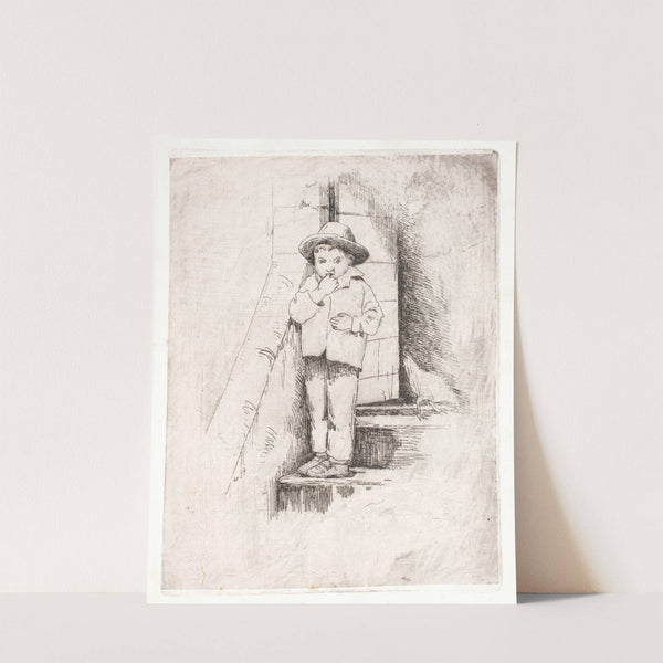 The boy on the stairs by Carl Bloch