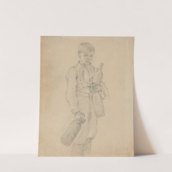 The Boy with Bottles by Gustáv Mallý