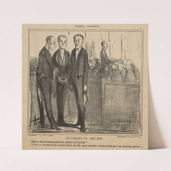 The boys in black clothings (1855) by Honoré Daumier