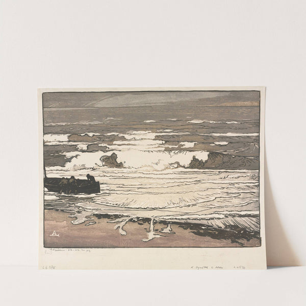 The Breaking Waves, Tide of September 1901 (1901) by Auguste Louis Lepère