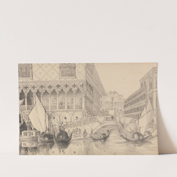 The Bridge of Sighs and part of the Doge's Palace by Sir Charles D'Oyly