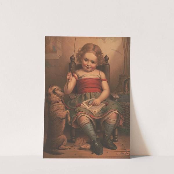 The bright little teacher, after D.R. Knight (1869) by James Fuller Queen