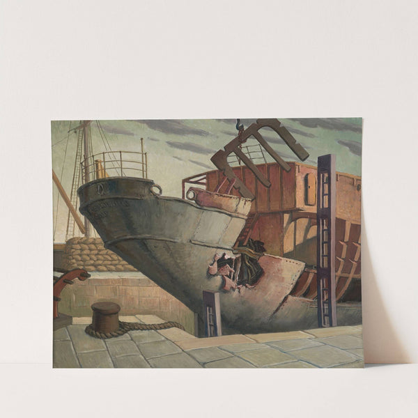 The 'British Chancellor' in dry dock, Falmouth, Oct. 1940 by Harry Morley