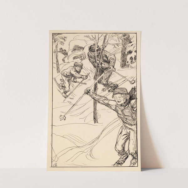 The Brothers Skiing (1906) by Akseli Gallen-Kallela