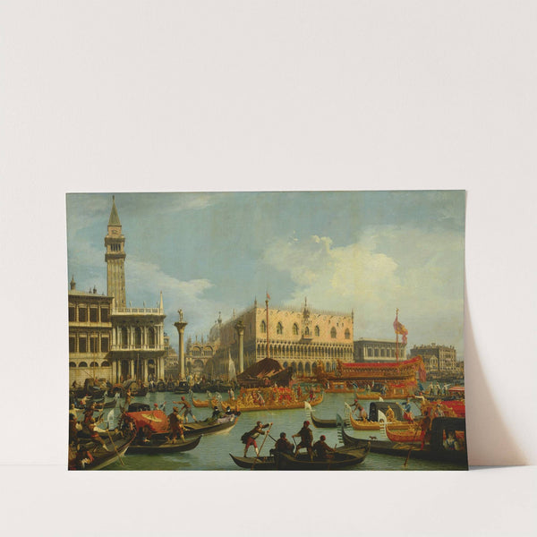 The Bucintore Returning to the Molo on Ascension Day by Canaletto