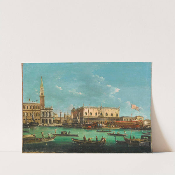 The Bucintoro at the Molo, Venice, on Ascension Day by Giuseppe Bernardino Bison