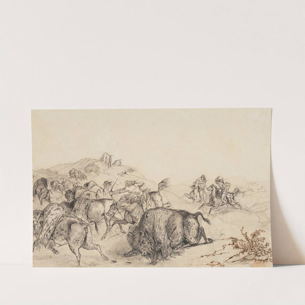 The Buffalo Hunt by Karl Bodmer