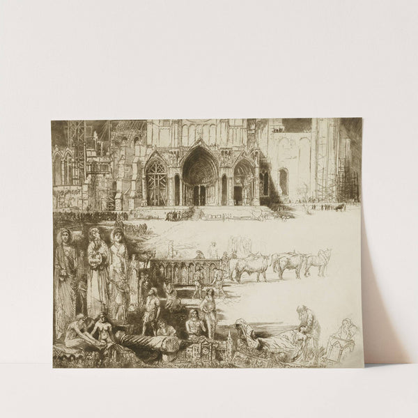 The Builders of Chartres Cathedral (1926) by Donald Shaw MacLaughlan