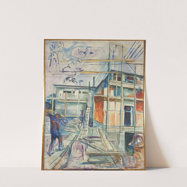 The Building Of The Winter Studio (1929) by Edvard Munch