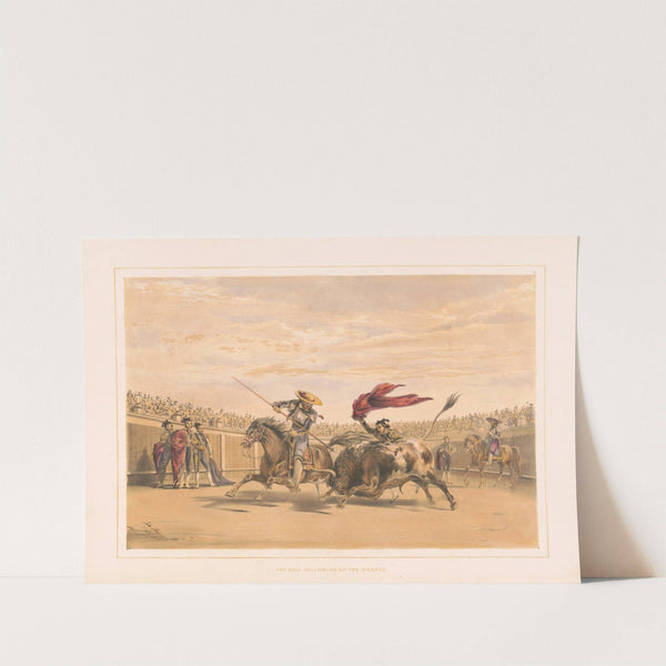 The bull following up the charge (1860-1870) by William Henry Lake Price