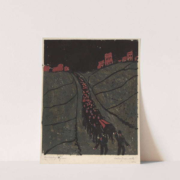 The Burial (Begräbnis) by Walter Gramatté