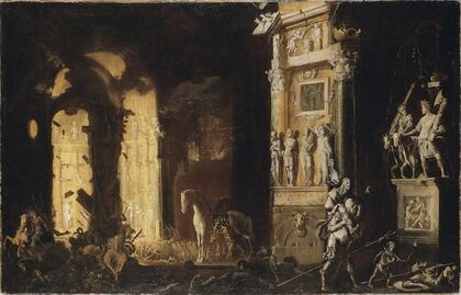 The Burning of Troy with the Flight of Aeneas and Anchises