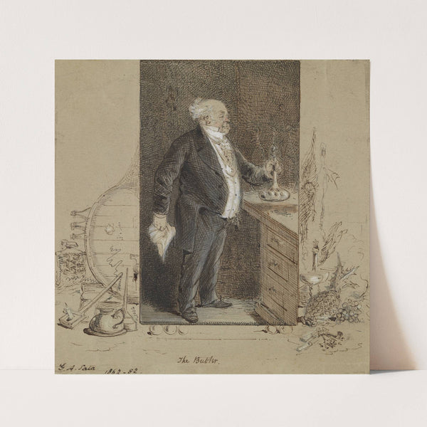 The Butler (between 1862 and 1882) by George Augustus Sala
