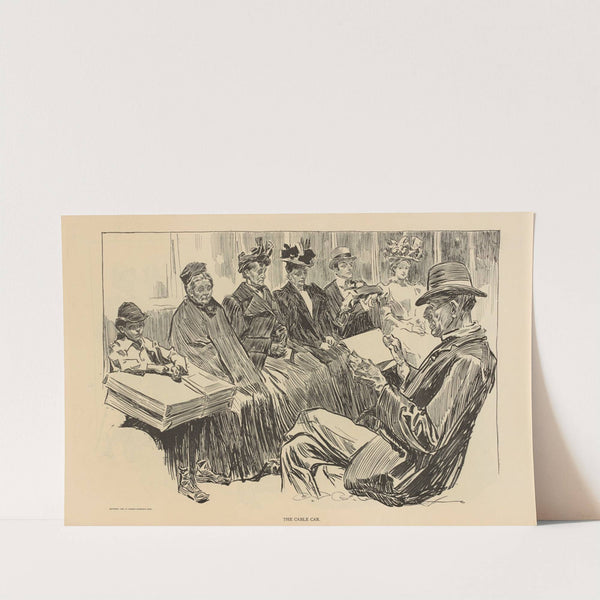 The cable car (1893-1900) by Charles Dana Gibson