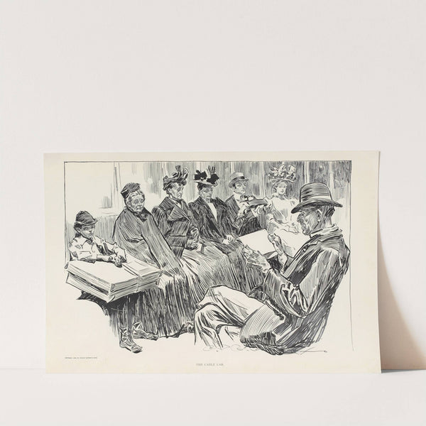 The cable car (1898) by Charles Dana Gibson