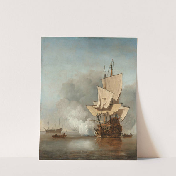 The Cannon Shot by Willem van de Velde the Younger