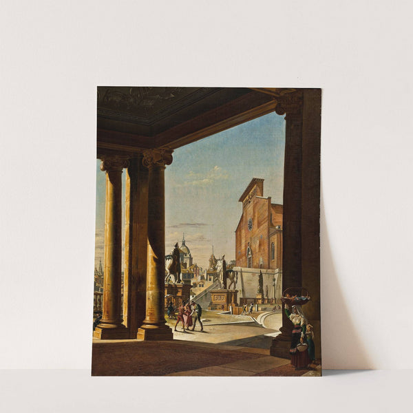 The Capitol In Rome, From The Colonnade Of The Palazzo Dei Conservatori by Ditlev Martens