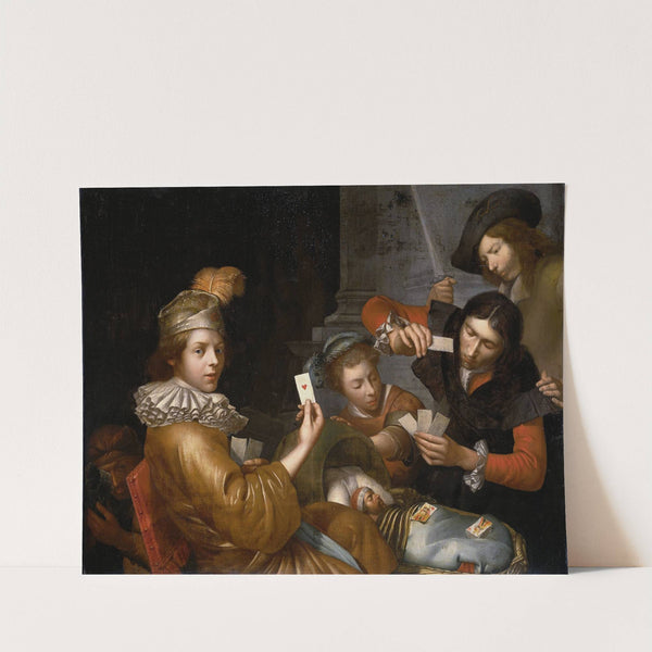 The Card Game on the Cradle by Johannes van Wijckersloot