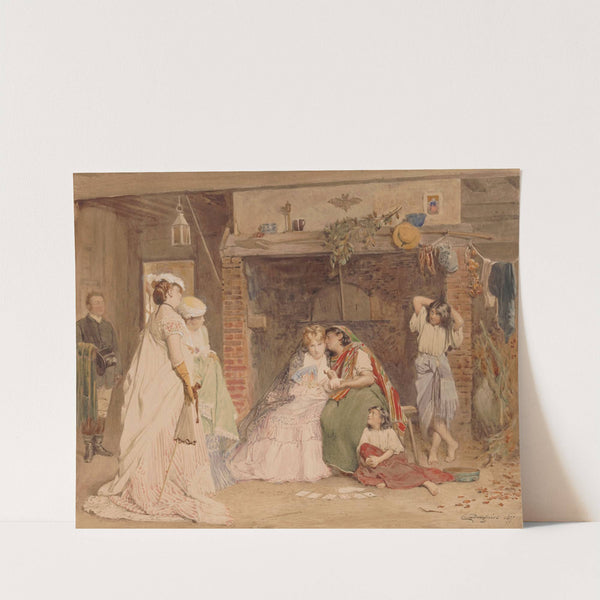 The Card Reader (1877) by Charles Baugniet