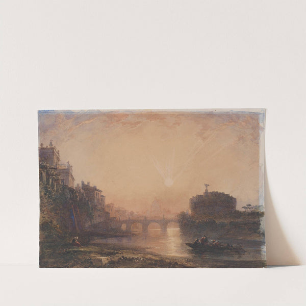 The Castel Sant'Angelo, Rome, at sunset by William Wyld