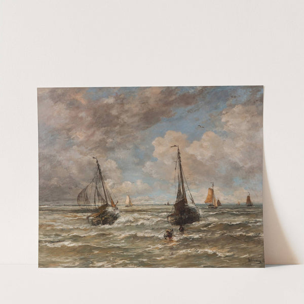 The casting of the anchor by Hendrik Willem Mesdag