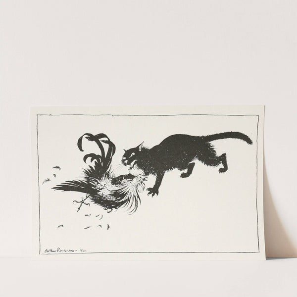 The Cat and the Cock (1912) by Arthur Rackham