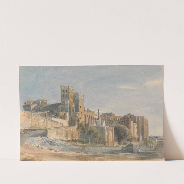 The Cathedral and Palace of the Popes, Avignon by Thomas Hartley Cromek