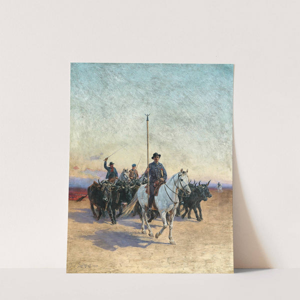 The Cattle Farmer Folco de Baroncelli-Javon (1869-1943) on Horseback with a Herd of Cattle (1889) by Ivan Petrovich Pranishnikoff