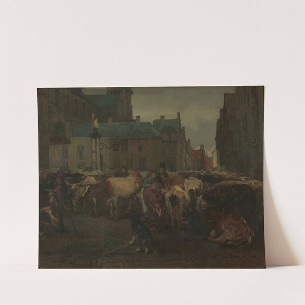 The Cattle Market in Antwerp (1861) by Jan Stobbaerts