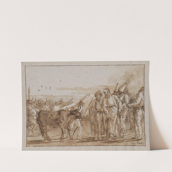 The Cattle Vendor (1790s) by Giovanni Domenico Tiepolo