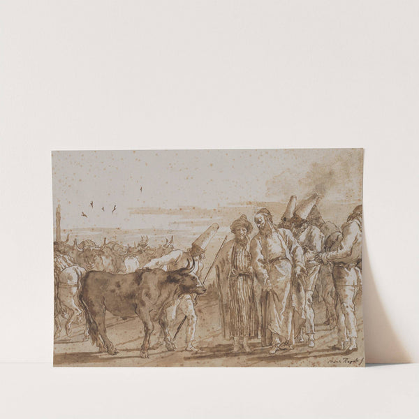 The Cattle Vendor (1790s) by Giovanni Domenico Tiepolo