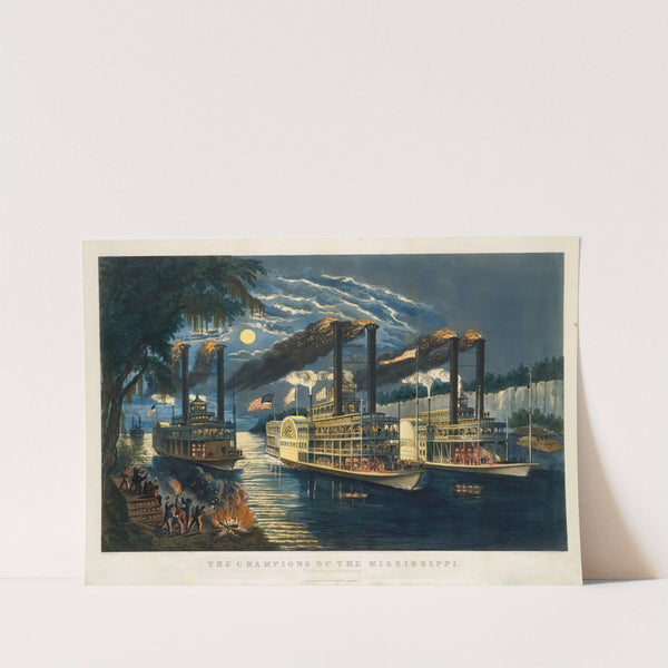 The Champions of the Mississippi – ‘A Race for the Buckhorns’ (1866) by Frances Flora Bond Palmer