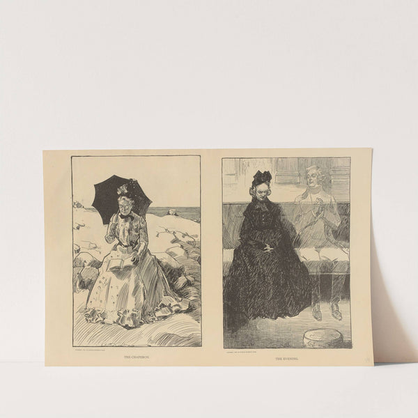 The chaperon. The evening (1893-1900) by Charles Dana Gibson