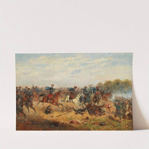 The Charge of the ‘Trani’ Uhlans in the Battle of Custoza (1877) by Alexander Von Bensa