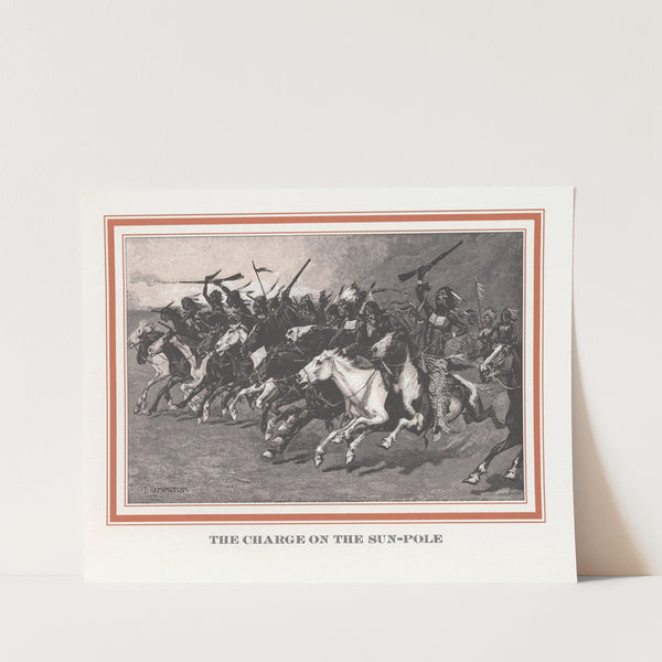 The charging on the sun-pole by Frederic Remington