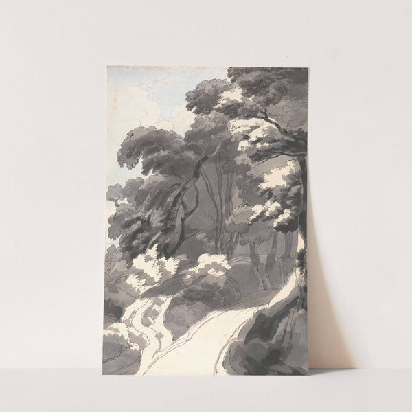 The Chestnut Grove, Near Rocca del Papa Near Lake Albano by Francis Towne